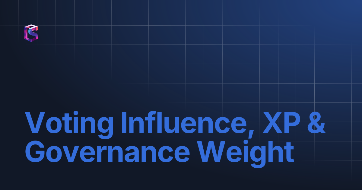 Voting Influence, XP & Governance Weight | InSoBlokAI